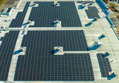 Industrial rooftop solar panels in Hyderabad providing solar power for factories and offices, installation services with solar system quotations.