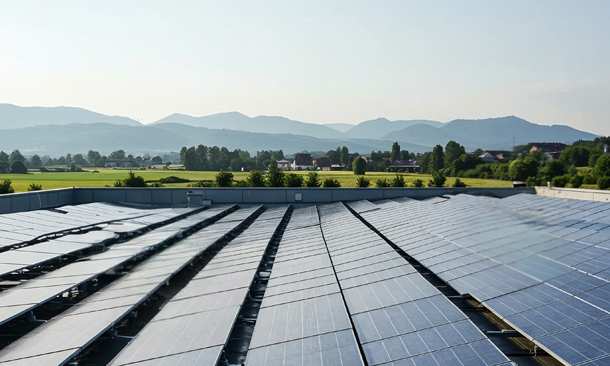 Solar panels for commercial rooftops in Hyderabad by the best solar company named Gen Solar