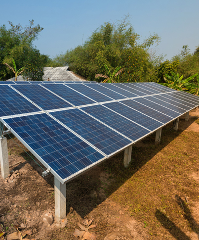 Ground-mounted solar panels in Telangana for high-efficiency solar power generation