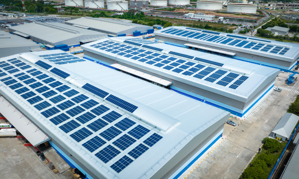 Industrial solar energy system in Hyderabad supporting large-scale operations with reliable green power.