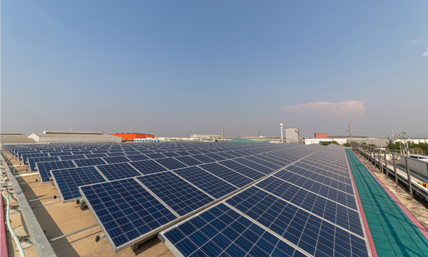 Industrial solar installation in Telangana designed to reduce energy costs and promote sustainable power use.